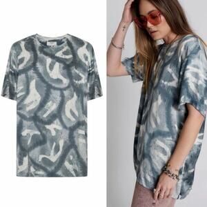 NWT One Teaspoon Reflection Hand Printed Satin Tee
